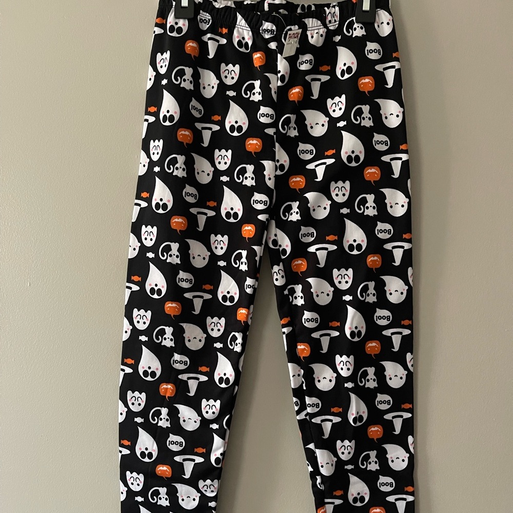 Halloween Fleece Lined Leggings/Large/Black